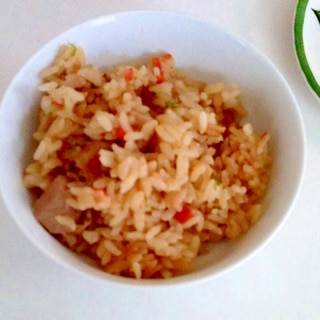つぼみ菜と里芋の炊き込みご飯